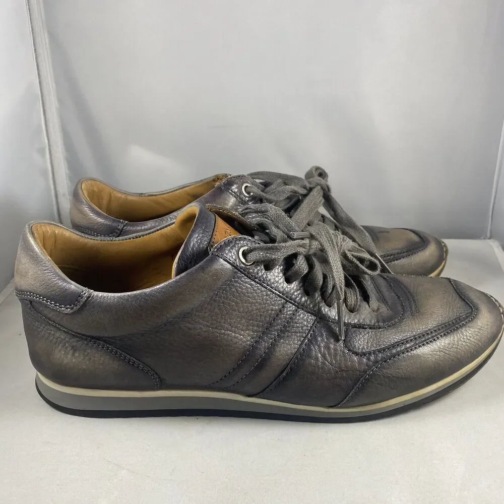 Magnanni Metallic Leather Casual Lace Up Sneaker Shoe Men’s 7 M Pueblo Cristian - Picture 3 of 8